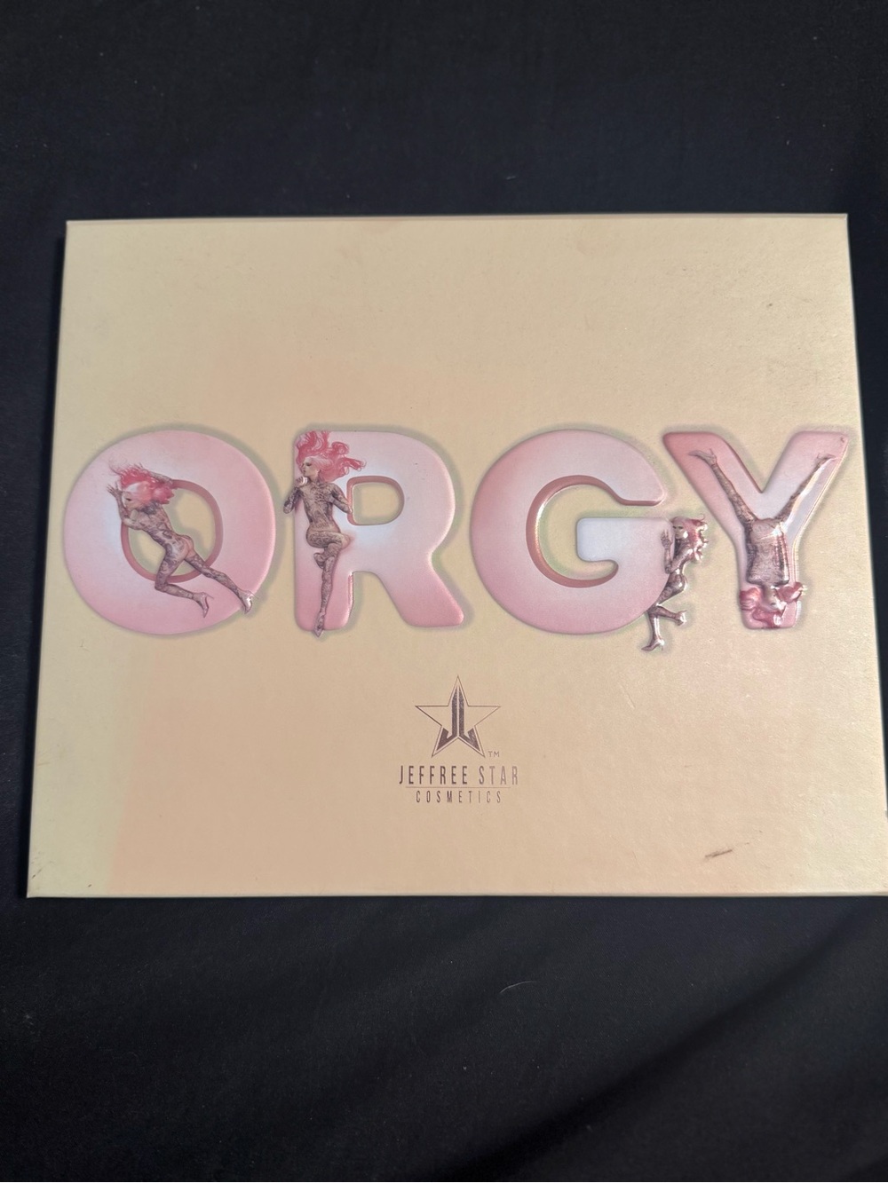 Jeffree Star ORGY Eyeshadow Palette - Pale Pink, Cream, Gold Accents